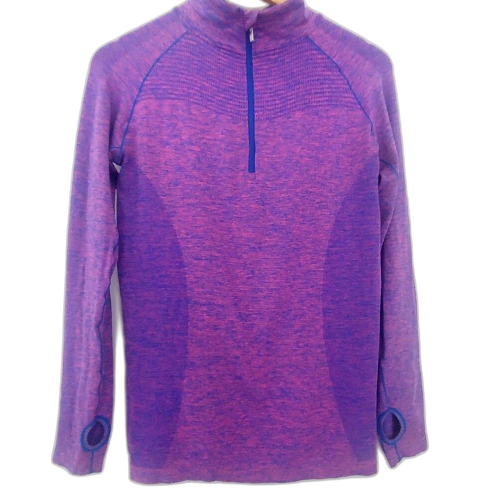 Stella Elyse Women's Long Sleeve Athletic Top Pullover Size S / M Pink 1/4 Zip